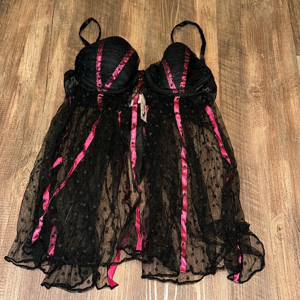 Victoria’s Secret Sexy Little Things Lace Babydoll Chemise Nightgown 36B NWT